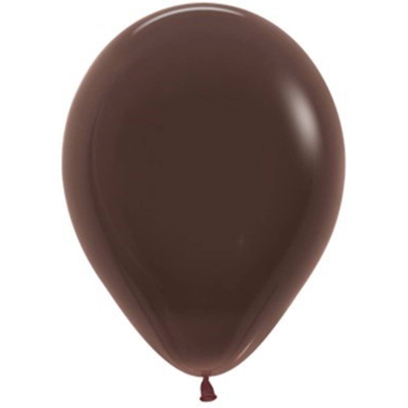 Fashion Chocolate Brown Single Small 12cm Air Fill Latex Balloon