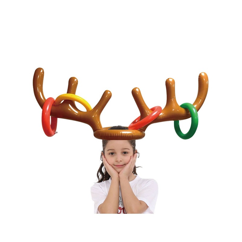 Fun Inflatable Reindeer Antlers Ring Toss Christmas Game