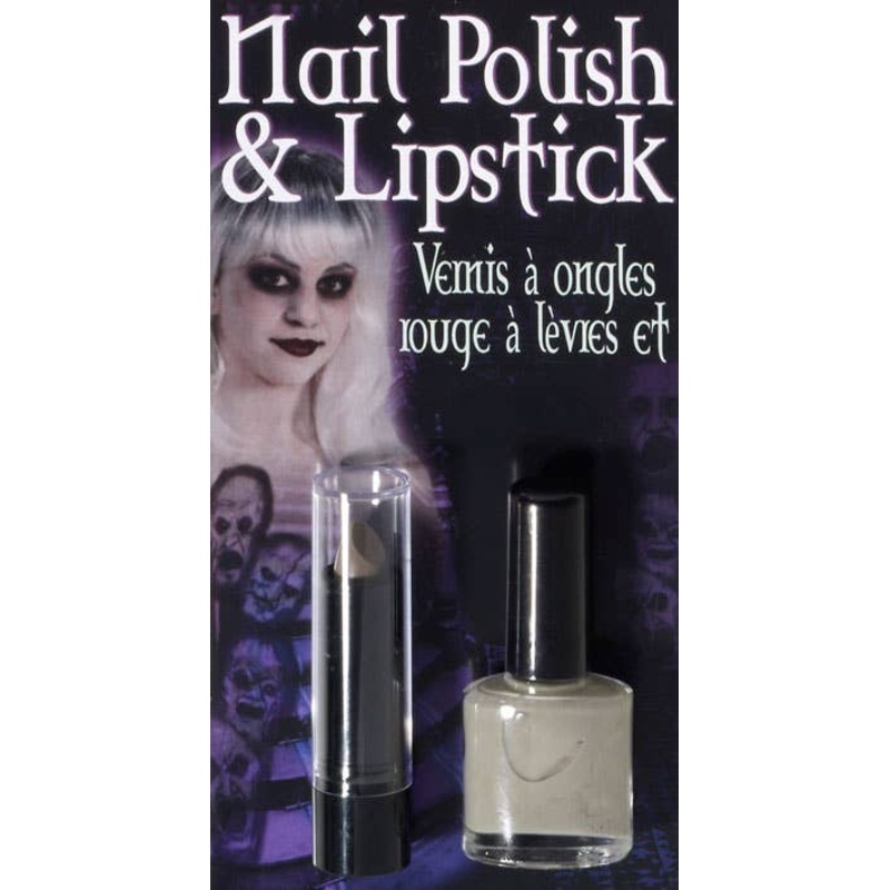 Ghostly Spirits White Nail Polish and Lip Stick