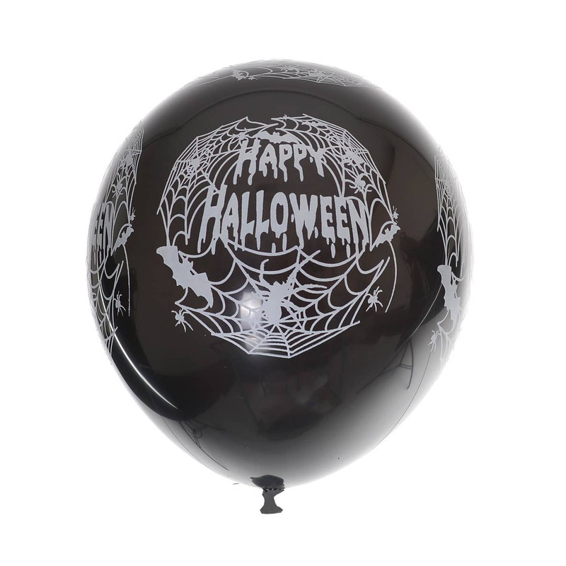 Happy Halloween Black 6 Pack 30cm Latex Balloons