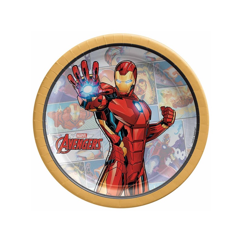 Marvel Avengers Iron Man 8 Pack Small 17cm Paper Plates