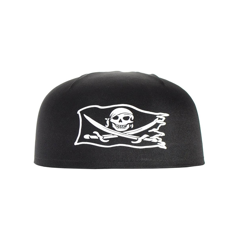 Merciless Black and White Pirate Costume Cap