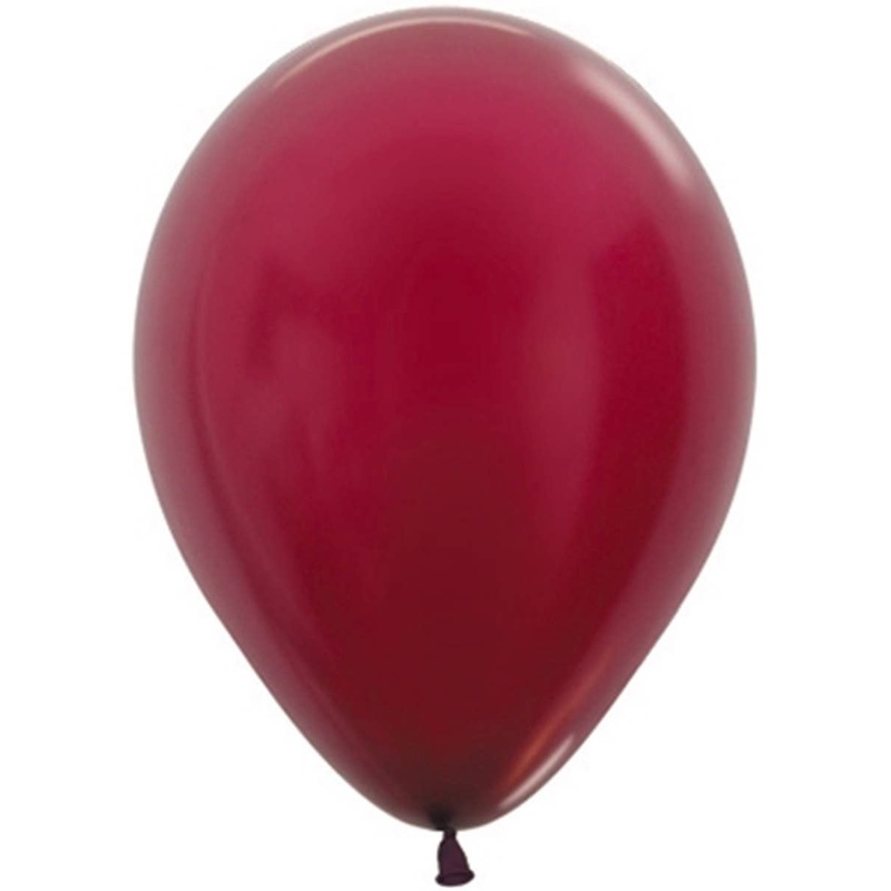 Metallic Burgundy Single 30cm Latex Balloon