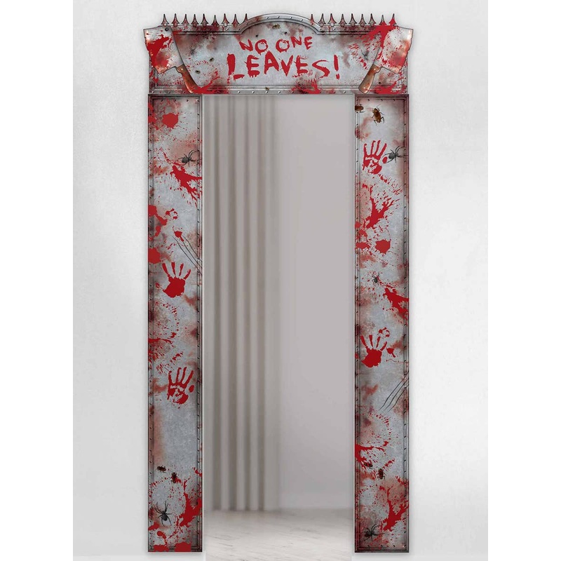 No One Leaves Bloody Door Way Halloween Decoration