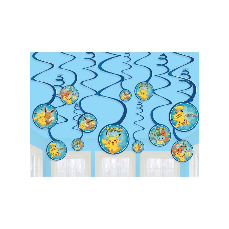 Pokemon Hanging Spirals Party Decoration