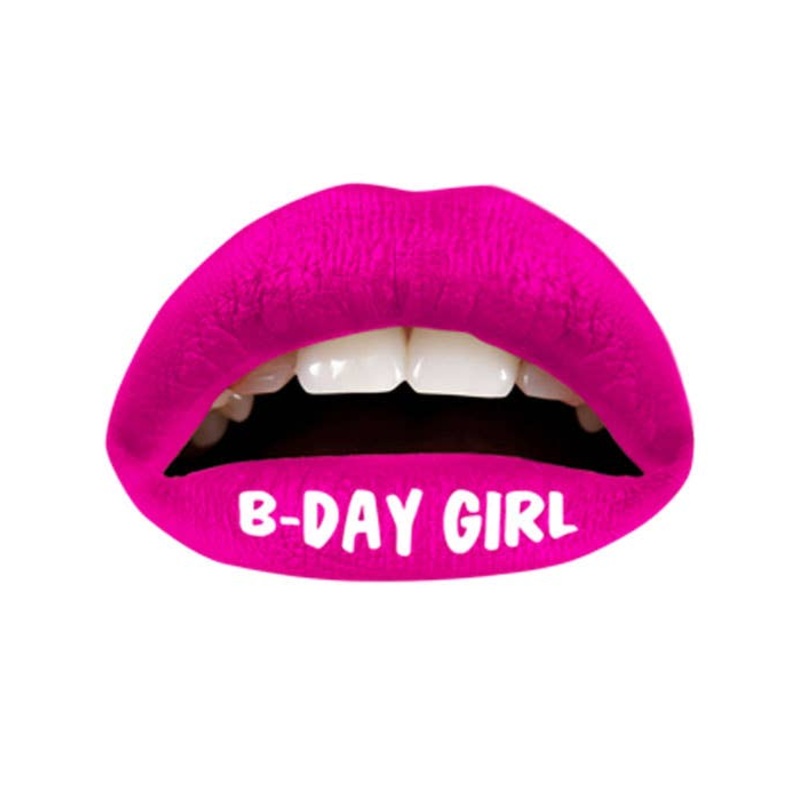 Violent Lips B-Day Girl Pink Temporary Lip Tattoos