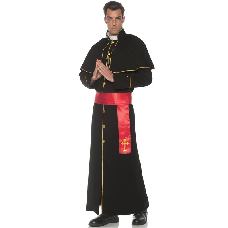 Catholic Priest Mens Plus Size Religious Costume