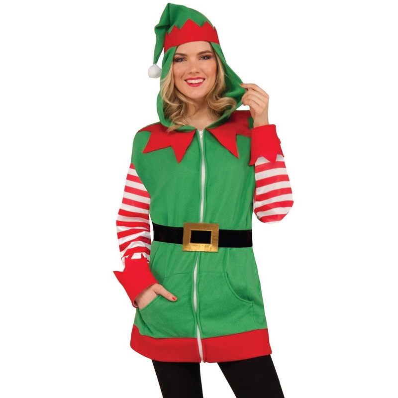 Christmas Elf Adults Hoodie Costume