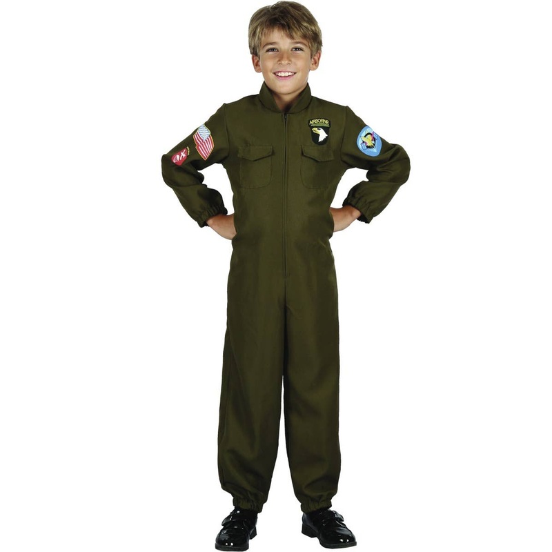 Fighter Pilot Boys Airborne Fancy Dress Costume