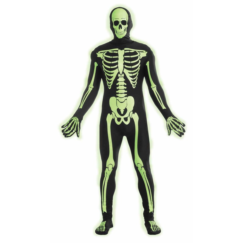 Glow In The Dark Skeleton Teen Boys Halloween Costume