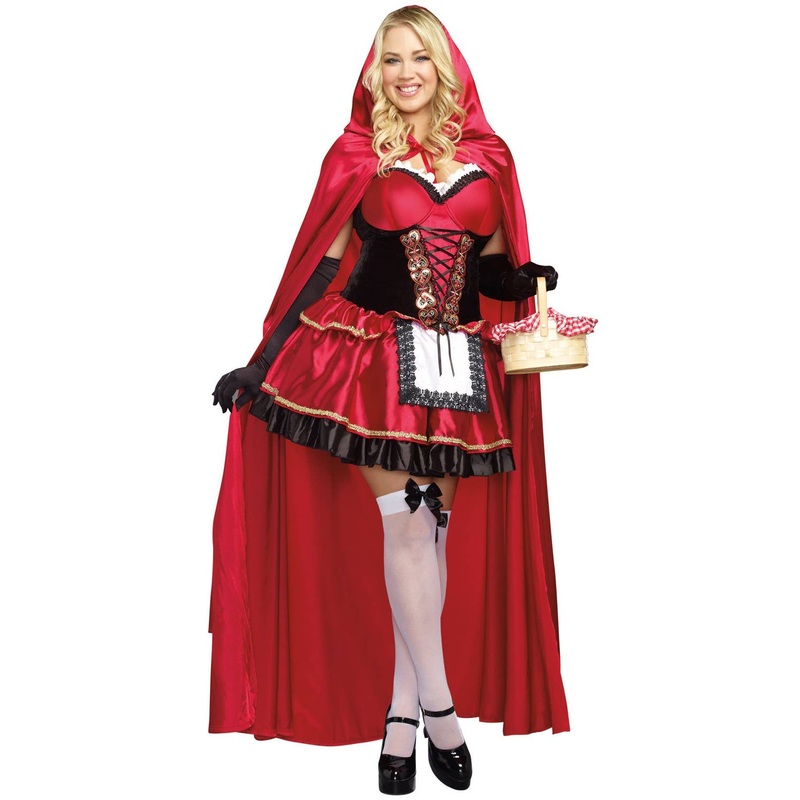 Little Red Riding Hood Womens Plus Size Fancy Dress Costume