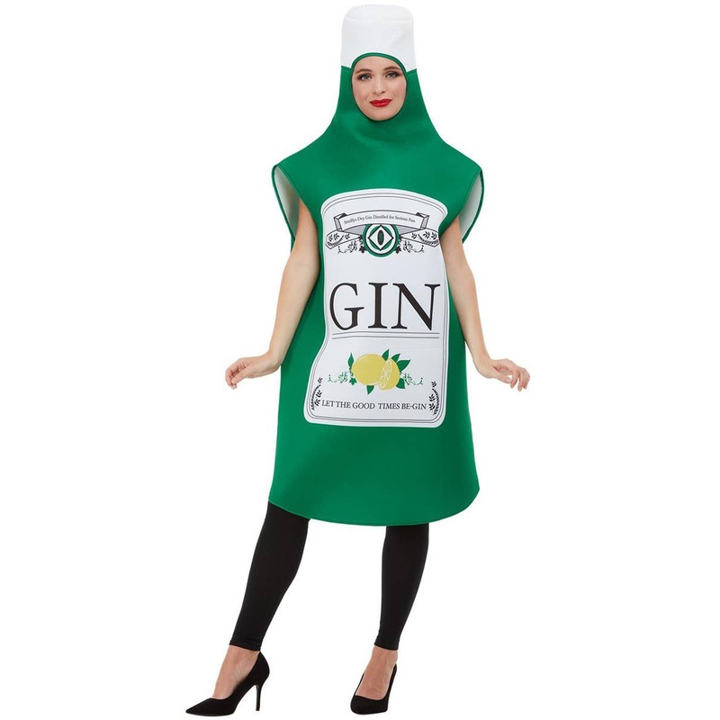 Novelty Green Gin Bottle Womens Costume