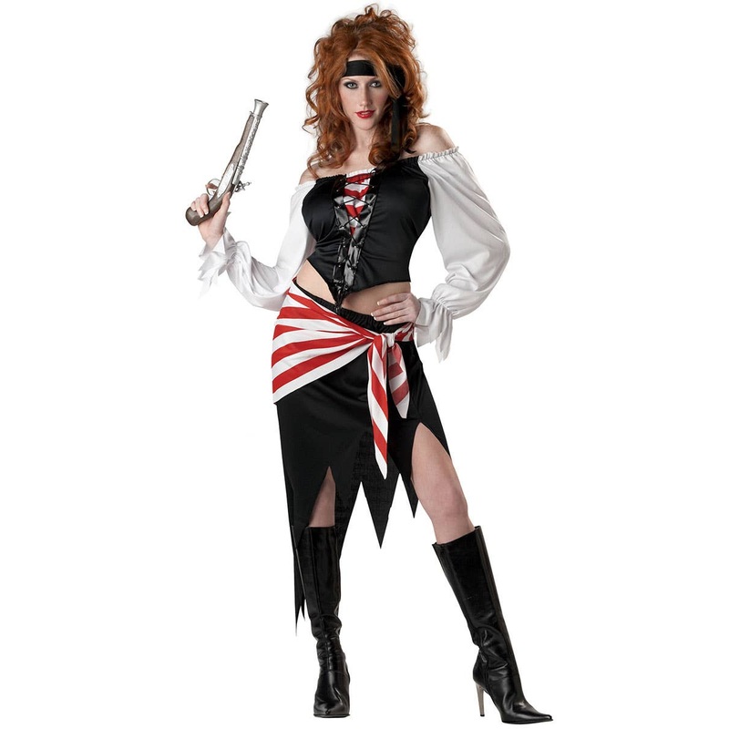 Pirate Beauty Ruby Womens Fancy Dress Costume