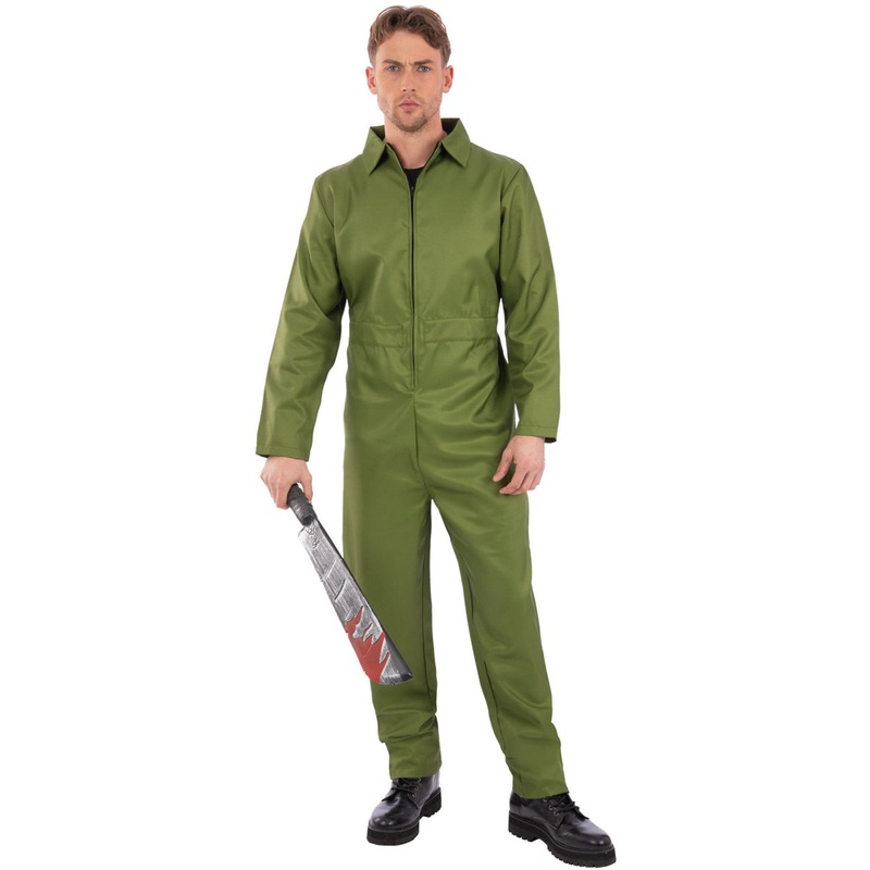 Plus Size Mens Green Boiler Suit Halloween Costume