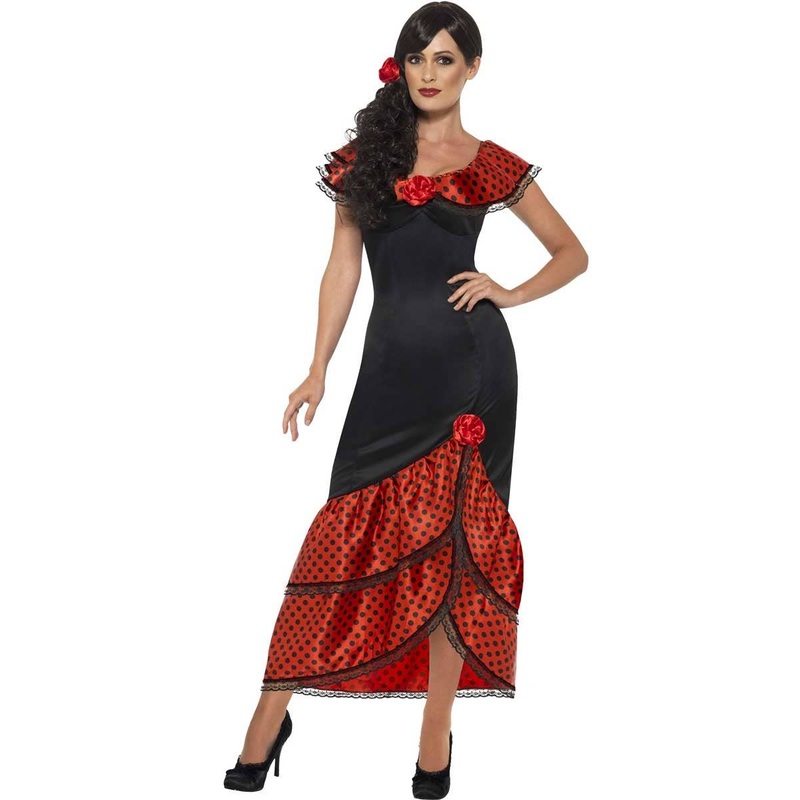 Spanish Senorita Womens Flamenco Dancer Costume