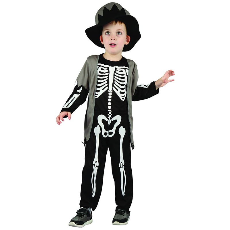 Spooky Boys Toddler Skeleton Print Halloween Costume