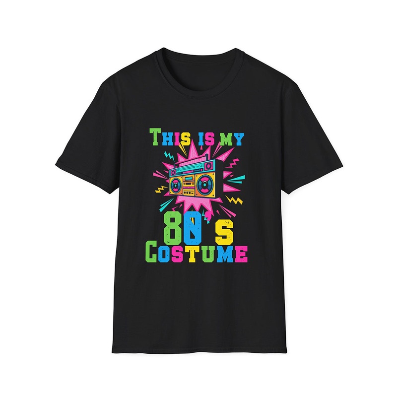 This Is My 80s Costume Neon Print Plus Size Shirt