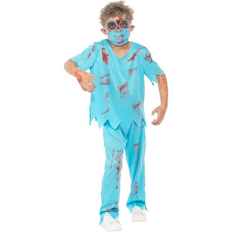 Zombie Blood Splattered Boys Halloween Surgeon Costume