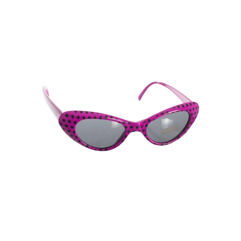 1950s Dark Pink Polka Dot Sunglasses