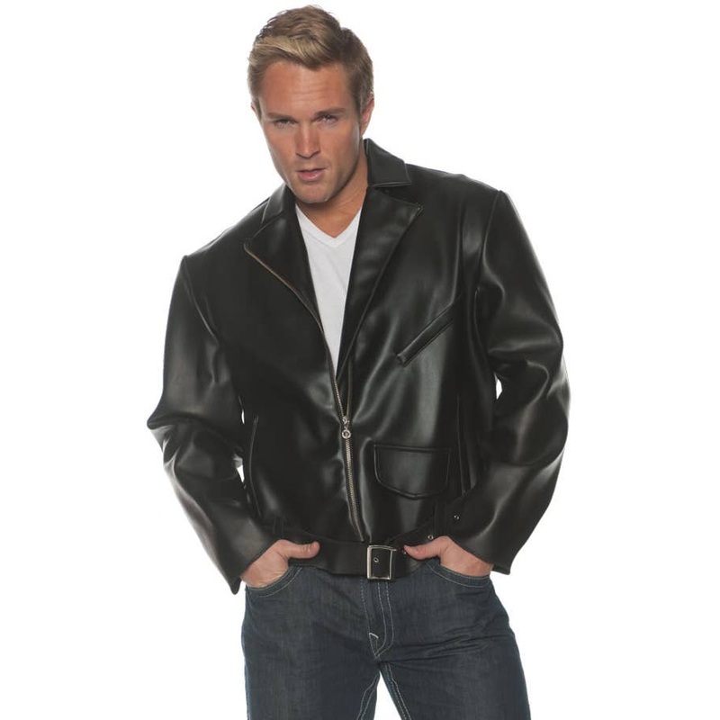 1950s Greaser Mens Plus Size Black Costume Jacket