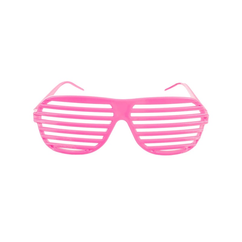 1980s Candy Pink Shutter Shades Costume Accessory