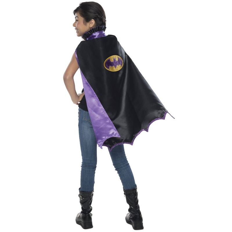 Batgirl Kids Black And Purple Superhero Costume Cape