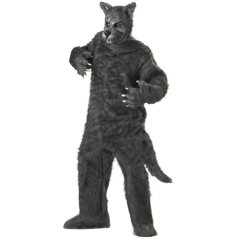 Big Bad Wolf Plus Size Mens Grey Costume