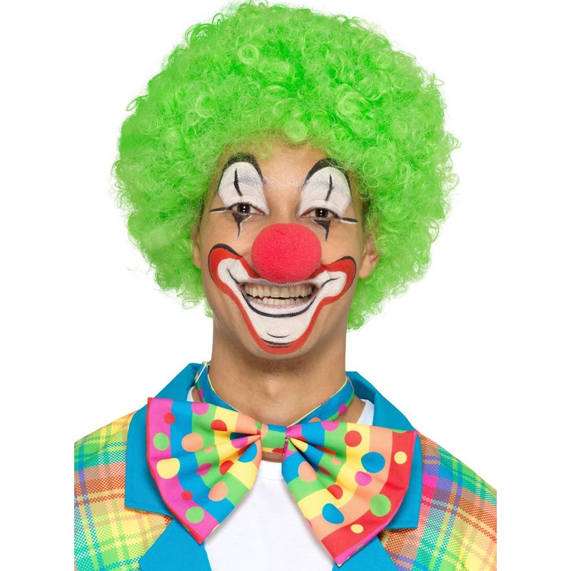 Big Top Clown Rainbow Polka Dot Bow Tie Costume Accessory