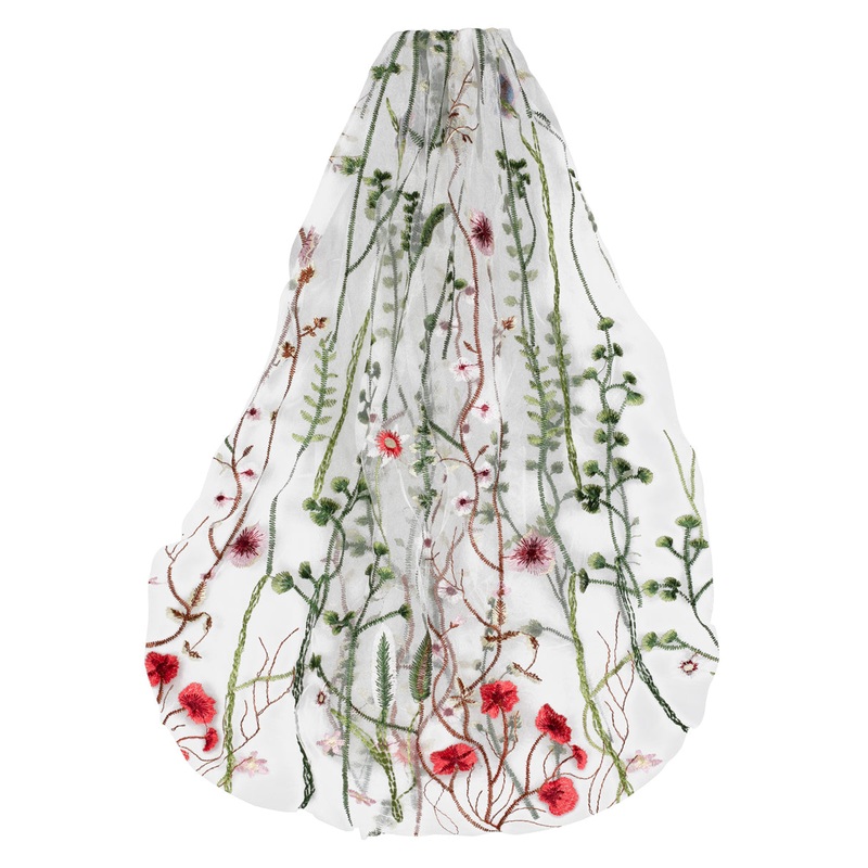 Bridal Bloom Double Layer Floral Veil