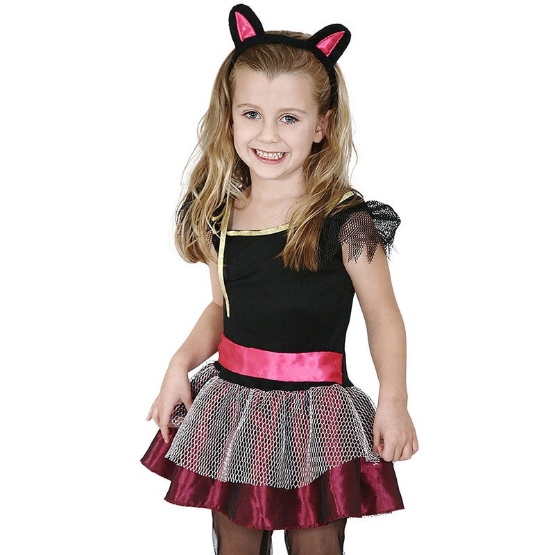 Classic Girls Red Rock Star Kitty Costume