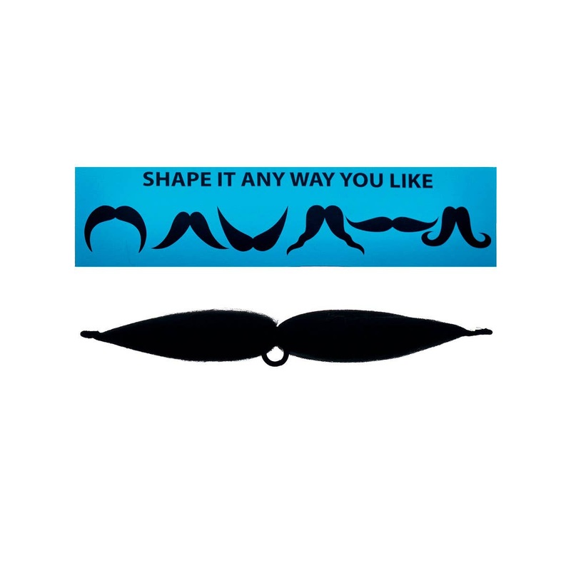 Customisable 6 Shape Black Costume Moustache