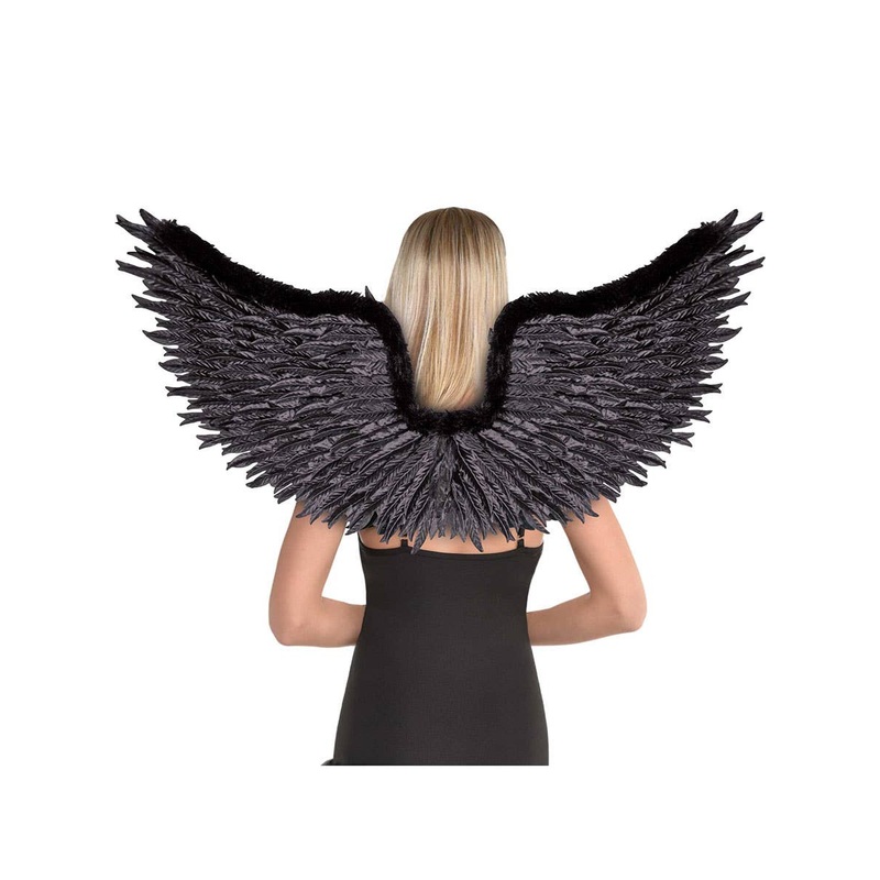 Dark Angel Black Mock Feather Costume Wings