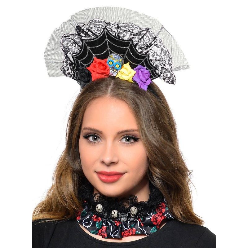 Day of the Dead Spider Queen Tiara Costume Accessory