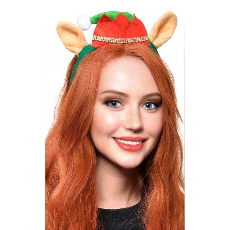 Elf Hat with Ears Novelty Christmas Headband