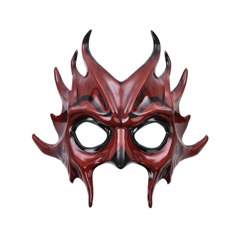 Fiyero Mens Spiked Red Devil Halloween Costume Mask
