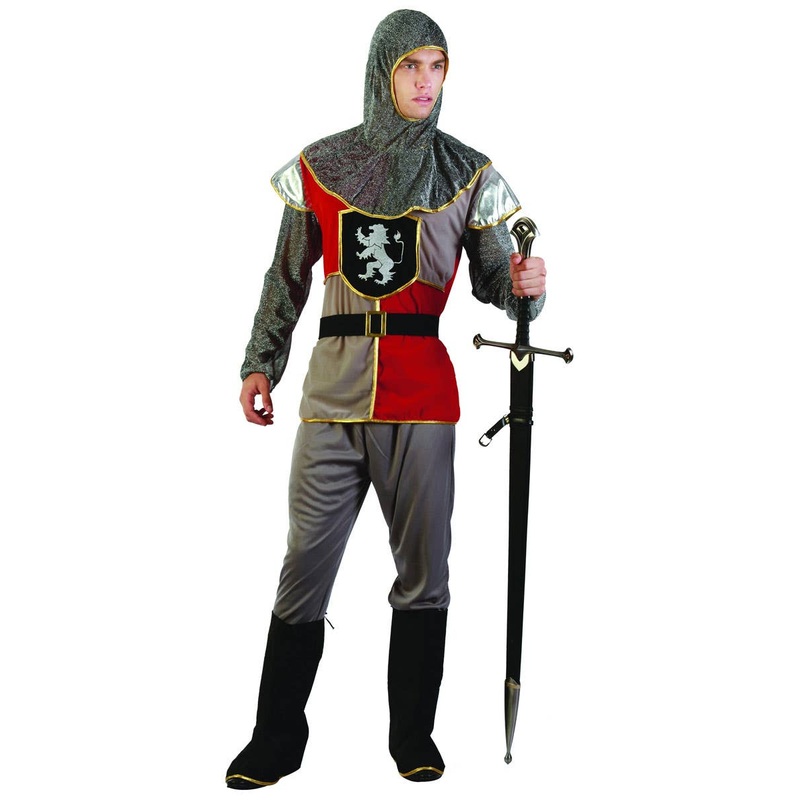 Medieval Knight Mens Crusader Dress Up Costume