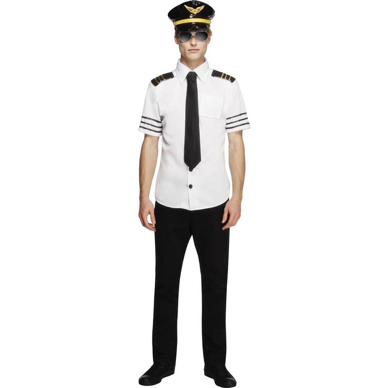 Mile High Captain Mens Pilot Uniform Costume