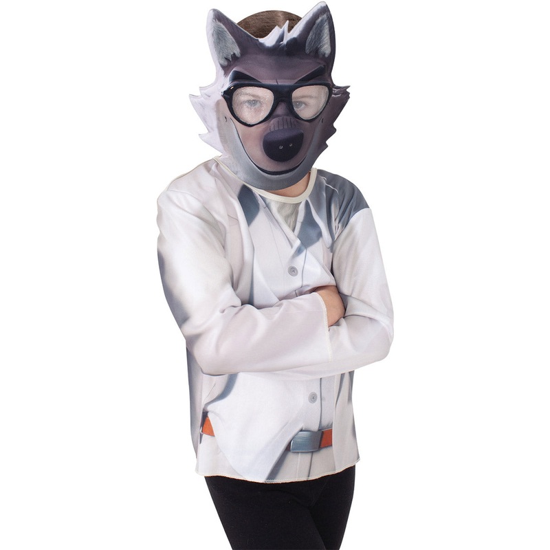 Mr Wolf Boys Bad Guys Costume Shirt And Mask Set