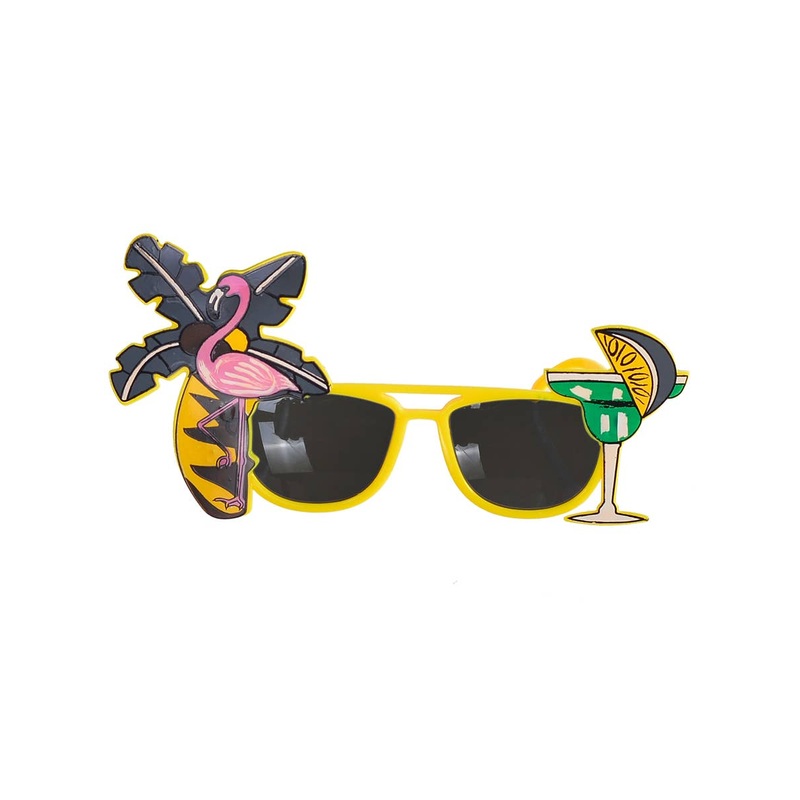 Novelty Hawaiian Flamingo and Margarita Costume Glasses