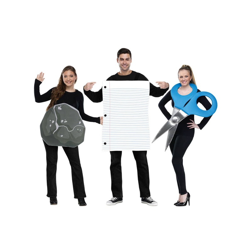 Rock Paper Scissors Adults Group Costume