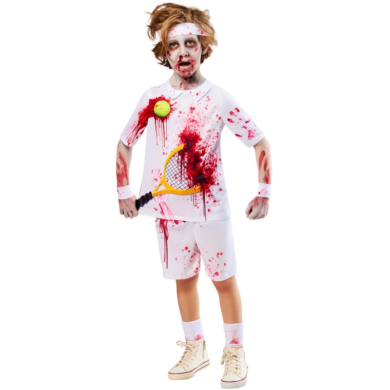 Rotter Federer Boys Tennis Player Zombie Halloween Costume