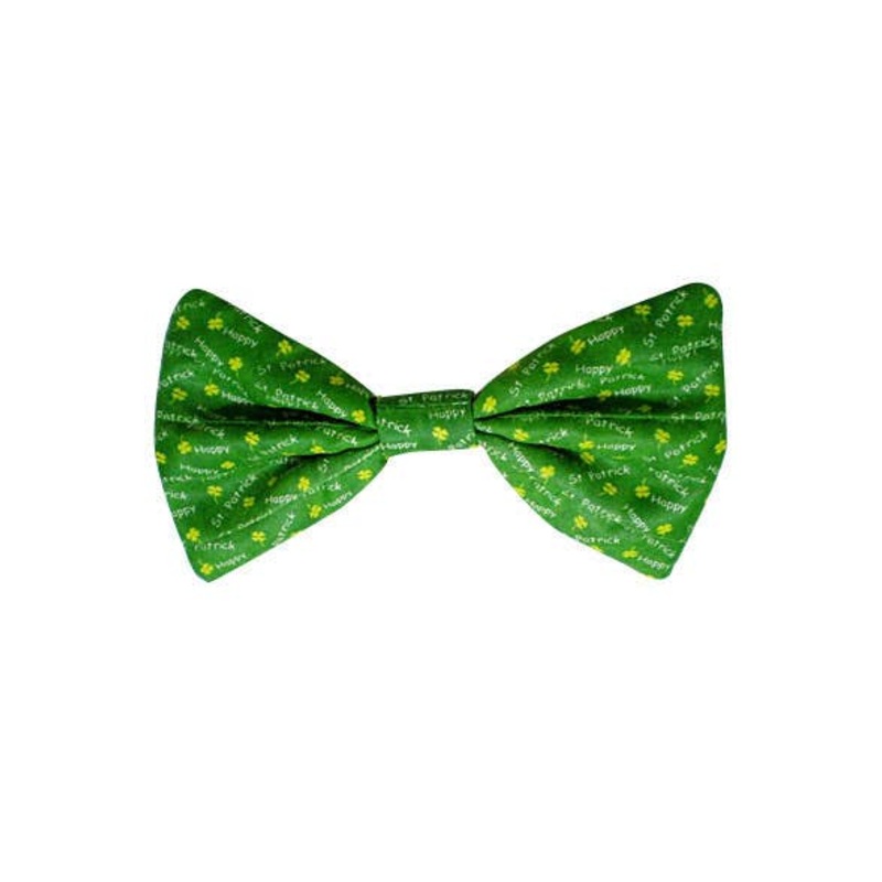 Shamrock Irish Green Satin Bow Costume Accessory
