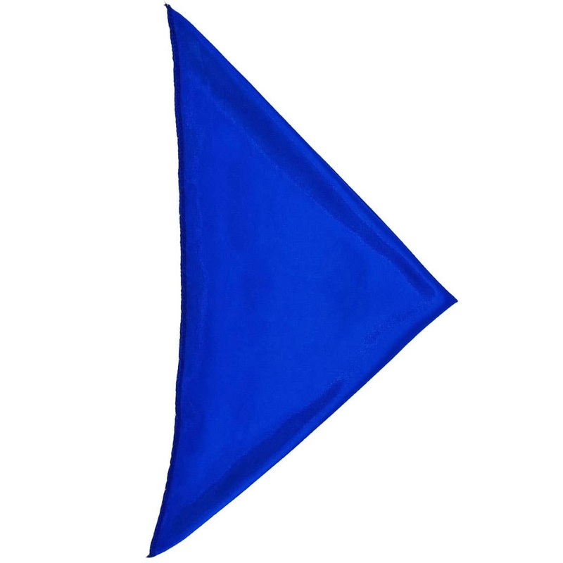 Square Blue Satin Bandanna Costume Accessory