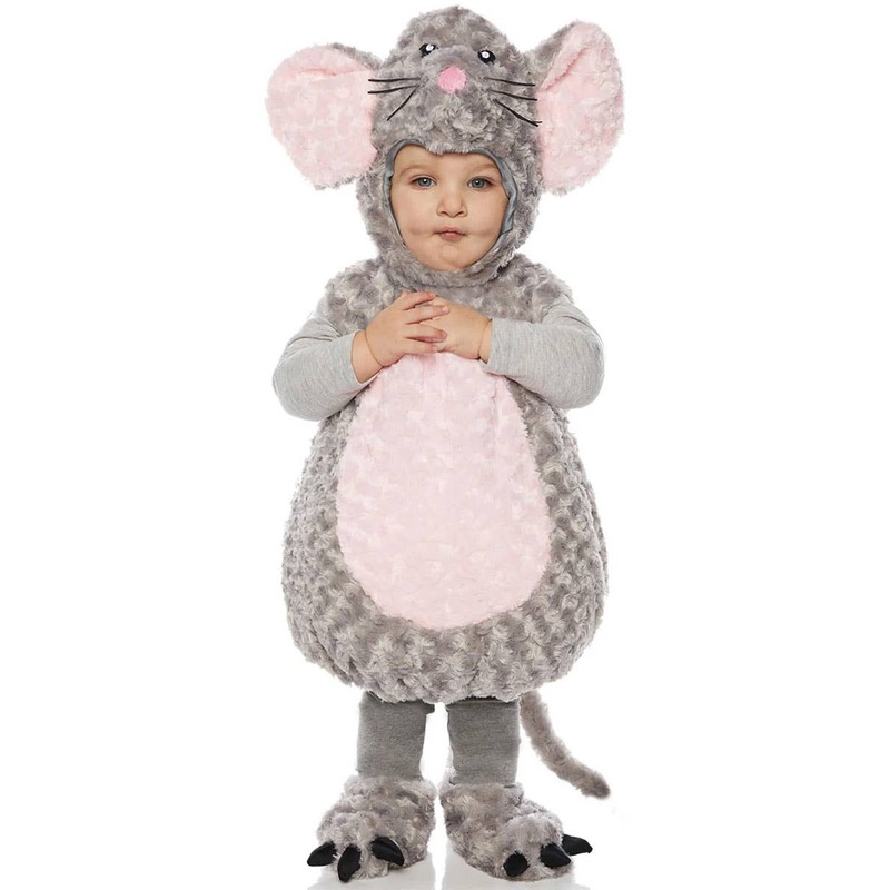 Sweet Grey Mouse Infant and Toddler Belly Baby Costume