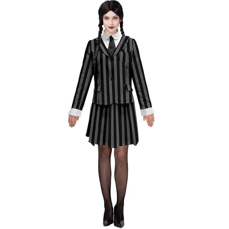 Wednesday Grey Never More Uniform Womens Costume