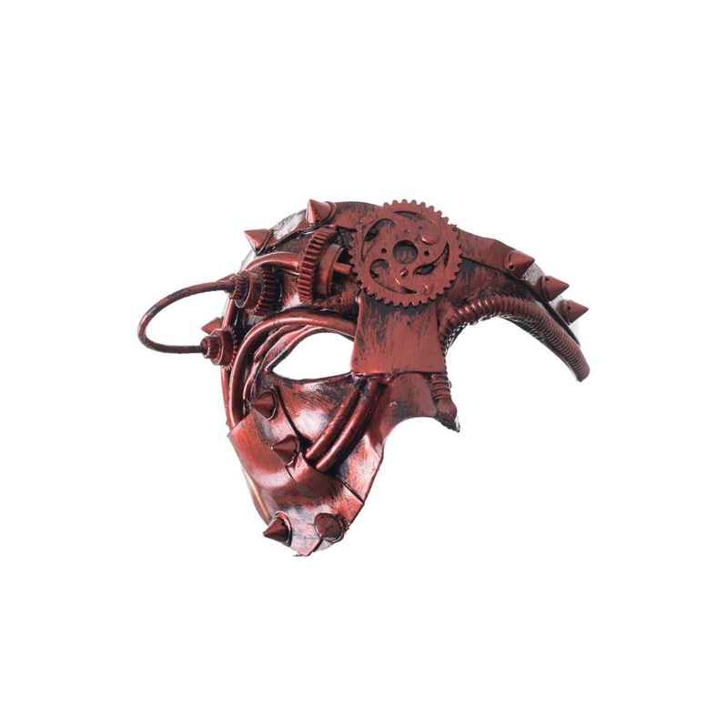 Antique Steampunk Copper Over Eye Masquerade Mask
