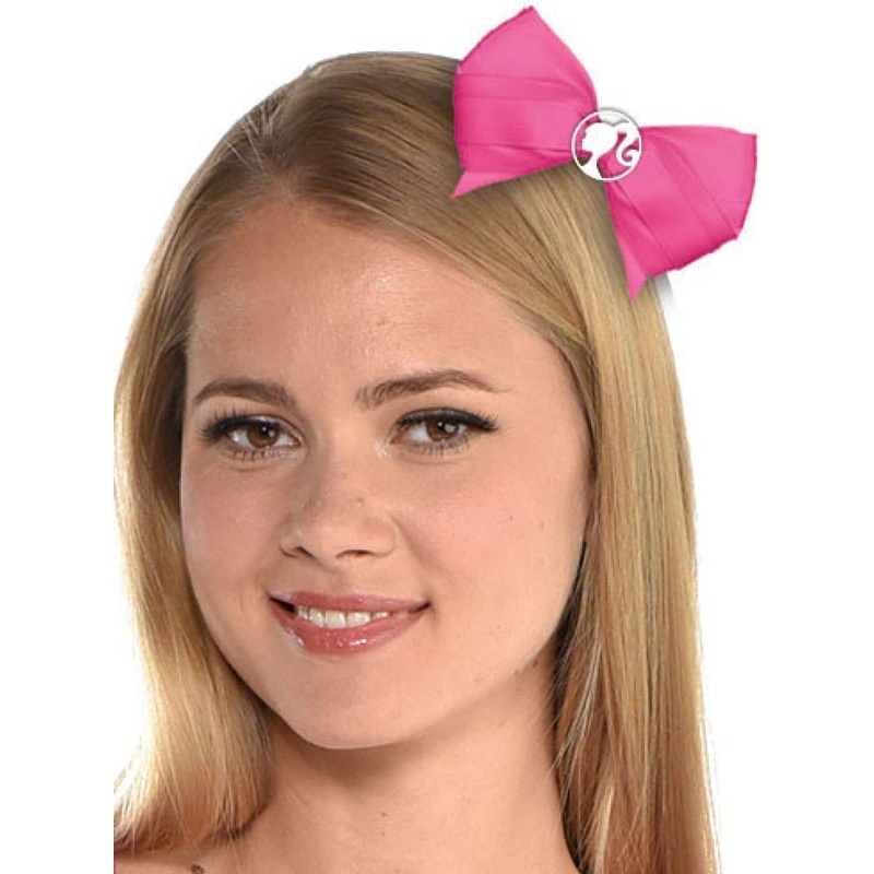 Barbie Pink Bow Hair Clip Costume Accessory