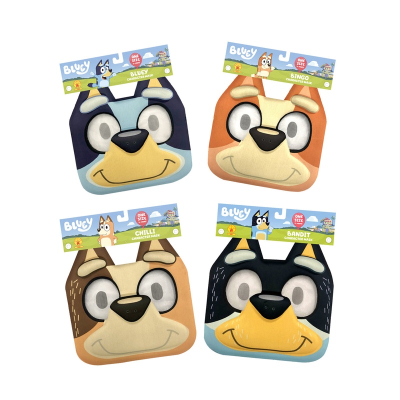 Bluey Heeler Family 4 Pack Character Costume Masks