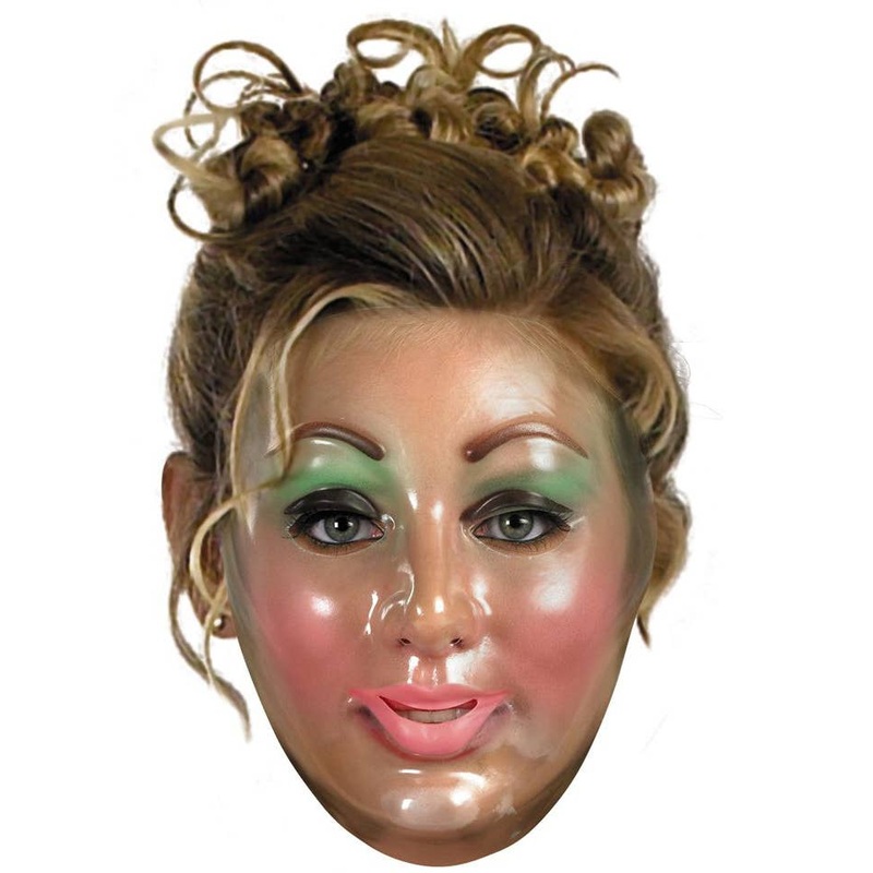 Creepy Transparent Female Face Costume Mask