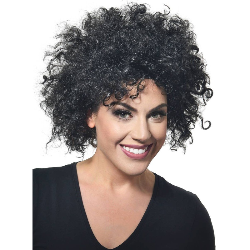 Curly Black Unisex Adults Large Afro Costume Wig